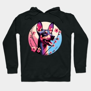 Xoloitzcuintli Joy in Spring with Cherry Blossoms and Flowers Hoodie